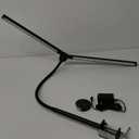 Led Desk Lamp for Home Office, Eye-Care Architect Light with Clamp, Smart Double Head Computer Monitor Table Clip Lamp, Adjustable Flexible Gooseneck, 25 Lighting Models, Task Lamp, Black