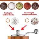 Acacia Wood Salt and Pepper Grinder Mills Sets, Wooden Shakers with Adjustable Ceramic Core, Classic Manual Salt Grinder Refillable Pepper Mill Set with a Gear Crank System for kitchen Spice