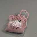 Fashion luxury tote bag cotton linen one shoulder handbag large capacity jacquard embroidery retro exquisite graffiti (Pink)