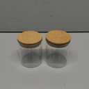 Airtight Glass Storage Containers with cork Lid, for Kitchen Pantry Organization and Storage jarIdeal for Coffee Beans Snacks Flour Cereal Sugar Tea 16oz. (Circular 3.9 * 3.3in*2pcs)