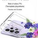 Unov Case Compatible with Galaxy A52 4G and 5G Clear with Design Soft TPU Shock Absorption Slim Embossed Pattern Protective Back Cover Galaxy A52 4G/5G (Very Peri Bouquet)