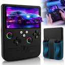 R60MAX Retro Handheld Game Console, 6.0 Inch HD IPS Screen, Retro Gaming Console Built-in 20000+Games, Portable Video Console, Linux System, Retro Game Consoles Ultra-Long Standby Time (Black 128GB)