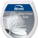 Bemis 730SL Slow Close Toilet Seat, Hinges Never Loosen, Durable Plastic, Made in USA, Round, White