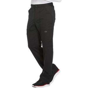 Dickies Dynamix Scrub Pants for Men with Zip Fly, Athletic-Inspired with Four-Way Stretch and Moisture Wicking DK110 (Large Short, Black)
