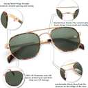 FEISEDY Sunglasses Aviator Men Women 70s Sun Glasses Square Frame UV400 Protection B2953