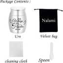 4 Pieces Small Keepsake Urns for Human Ashes Mini Cremation Urns for Memorial Ashes Holder-Your Wings were Ready, But My Heart was Not (4 pcs Silver urn - Your are Wings)