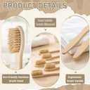 Hushee 30 Pack Boar Bristle Toothbrush Natural Bristles with Bamboo Handle Natural Biodegradable Compostable Bamboo Tooth Brushes Soft Gentle Cleaning for Teeth