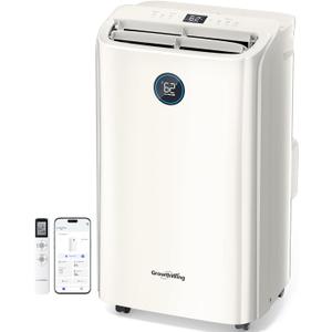 14,000 BTU Portable Air Conditioner, Cools up to 700 Sq.Ft, 3-in-1 Modes, Voice & Remote Control, Quiet Operation, Light Yellow