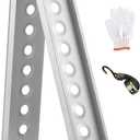 Bike Ramp 1PC Truck Ramp 440LBS 77x7 ATV Loading Ramp for Pickup Trucks Lawn Mower Motorcycle Shed Trailer Car Ramps for Tailgat Cart Dirt Bike Motorcycle Accessorie Alumnium Portable Ramps with Strap (Black/6.5FT/440LBS/1PC/Foldable)