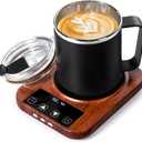 Coffee Mug Warmer and Mug Set with Automatic Timer Coffee Mug Warmer and 16 oz. Mug for Hot Coffee, Milk Tea, Water, Cocoa, etc. for Corporate/Home Office use.R1 Woodgrain Finish.