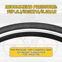 2 Pack 700x25c 28c Road Bike Tire City Bike Tire with 2 Pack 48 mm FV Tubes Black Compatible Replacement Bicycle Tire