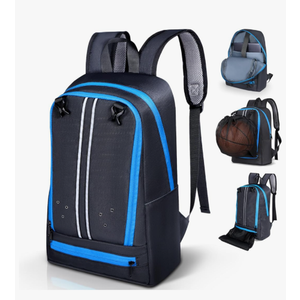 Gym Backpack with Shoe & Computer Compartment, with Drawstring Single Mesh Ball Bag for Carrying Basketball Volleyball Soccer Football Lightweight Workout Backpack for Swim Gym Travel and College