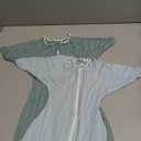 ZIGJOY Shark-Fin Transitional Swaddle for Newborn - 0.5 Tog Rayon Made from Bamboo Transition Swaddle Sleep Sack 3-6 Months Baby Arms Up Swaddle Blanket with 2-Way Zipper, Green&Blue