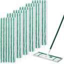 6 Pack Microfiber Mop Pads Refills Compatible with Libman Wet & Dry Mop, Reusable & Washable, Green & White