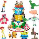 9Pack Story Action Figures Toys with Cake topper, Cartoon Figures Cupcake Toppers for Birthday Party Cake Decorations