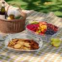 Ice Serving Tray, Chilled Party Platter,ice Chilled Platter with lid,Serving Trays for Party,Keep Food Cold for Fruit, Vegetable, Appetizer, Shrimp with Tongs and Spoons.