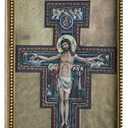 Christian Brands San Damiano Crucifix 6" Holy Water Font