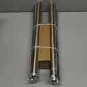 Warm Gold Curtain Rods for Windows 72 to 144 Inches Adjustable Length Heavy Duty 1" Diameter Brass Window Curtain Rod with Solid Metal Finials for Outdoor Farmhouse Bedroom Kitchen Living Room