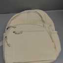 kadilong Laptop Backpack for Women College Travel, Quilted Daypack Bookbag for School Teen Girls Mochilas Mujer, Beige