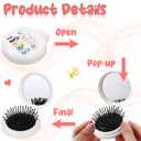 Meanplan 12 Pcs Volunteer Appreciation Gifts Bulk Thank You Folding Hairbrushes with Mirror for Women Volunteer Month Appreciation Week Employee Staff Team Party Gift Supplies