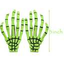 5Pairs Left & Right Skeleton Hands Hair Clips 3" Skull Bone Shape Barrettes Halloween Party Accessories, 5 Mixed Color