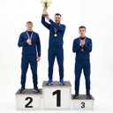 3 Pcs Stackable Winners Podium Metal First Second Third Place Winner Sports Podium Stand for Track and Field Sports Competitions, Award Ceremonies