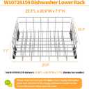 Upgraded W10728159 Dishwasher Lower Rack Stainless Steel Replacement Parts for Maytag Kitchenaid Dishwasher Rack W10525646 W10780925 Dishrack Whirlpool Kenmore Dishwasher Bottom Rack Assembly Wheels