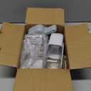 No Mess Bird Feeder & Water Dispenser Set - Automatic Feeding & Hydration, Parakeet Cage Accessories for Parrots, Cockatiels, Finches, Lovebirds & Budgies (Gray)