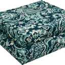 downluxe Outdoor Chair Cushions Set of 2 for Patio Furniture, Water-Resistant Square Corner Patio Chair Cushions with Ties, High Density Foam Outdoor Seat Cushion, 18.5" X 16" X 3", Green Paramecium