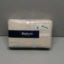 Bedsure Gentlesoft 100% Cotton Large Throw Blanket for Couch 50x70 inches - Breathable and Soft, Waffle Weave Throw Blanket for Office, Light Beige