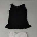 Womens Tank Tops Camisole with Built in Padded Bra Vest Cami Shelf Bra Casual Wide Strap Yoga Shirt (3XL Pack of 2 Black and White)