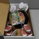 Kenning 36 Pcs Football Party Decorations Football Photo Props 12 Footballs Beaded Necklaces 12 Headbands 12 Touchdown Paper Glasses Accessories for Sport Footballs Birthday Party Favors Supplies