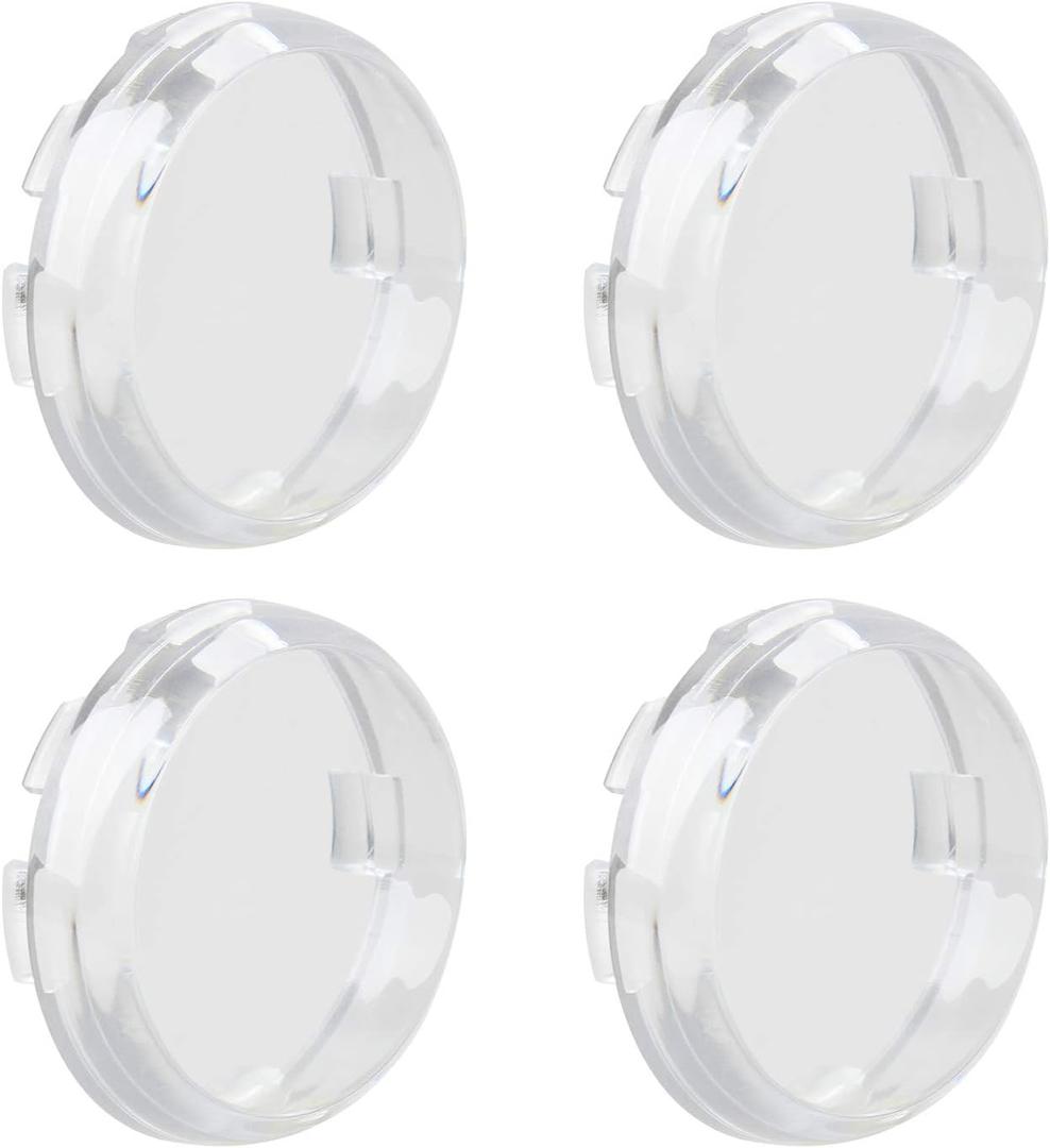 NTHREEAUTO 4PCS Clear Bullet Turn Signals Lens Cover Compatible with Harley Sportster Dyna Road King Street Glide Softail Fatboy