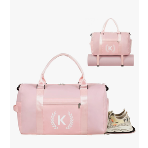 Gym Bag for Women & Men, Fitness Workout Sports Travel Duffle Bag with Wet Pocket & Shoes Compartment, Great Present for Gym Lovers