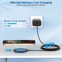Magnetic Wireless Charger iPhone,6FT Charger for Apple MagSafe Charger 2Pack Fast Wireless Charging Pad for iPhone 16 Pro Max/16 Pro/16 Plus/15 ProMax/15/14/13/12/AirPods 3/2/Pro Mag-Safe Charging Pad