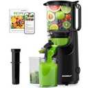 ECOSELF Juicer Machines, 5.3" Large Mouth Feed Chute with Self Feeding & Hands-Free Design, Juice Extractor Machine for Fruit & Leafy Greens, Juicer Machine Easy to Clean, With Pusher