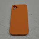 Vooii Compatible with iPhone 11 Case, Upgraded Liquid Silicone with [Flat Edges] [Camera Protection] [Soft Anti-Scratch Microfiber Lining] Phone Case for iPhone 11 6.1 inch - Bright Orange