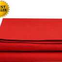 Luxury Flat Sheet on Amazon Elegant Comfort Wrinkle-Free 1500 Premier Hotel Quality 1-Piece Flat Sheet, Queen Size, Red