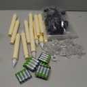 Electric Candles with Candlesticks 12pc