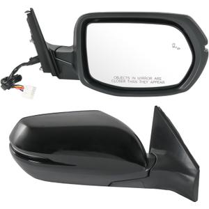 JDMSPEED Right Passenger Side View Mirror Compatible with 20172022 Honda CRV Manual Folding Power Glass Heated Blind Spot Turn Signal Light Black Replace#76201T1WA01ZF(9Pins)