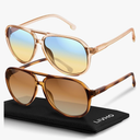 livho Trendy Polarized Aviator Sunglasses Women Men, Retro Sun Glasses for Women Men 2025, Oversized UV Protection Shade