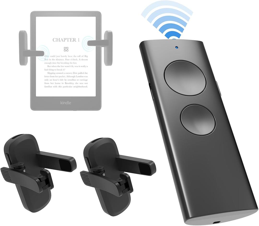 Remote Page Turner 2 Pack for Kindle, Support Forward & Backward, Compatible with Paperwhite Oasis Kobo eReaders