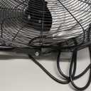 Comfort Zone Cradle Floor Fan, Electric, High-Velocity,180 Degree Adjustable Tilt, 18 inch, 3 Speed, Carry Handle, Rubber Feet, Metal, Airflow 19.36 ft/sec, Ideal for Garage or Workshop, CZHV18BK