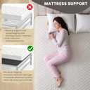 76x80'' King Size Folding Bunkie Board, Durable Under Bed Mattress Support, Anti-Sagging Bed Base Replacement for Box Spring