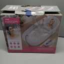 Portable Spa Bubble Bath Massager,Full Body Waterproof Spa Mat for Bathtub, 6-Speed Bubbles, Remote Control & Non-Slip Suction Cups for Home Relaxation (Grey+white)