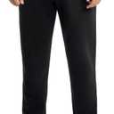 Fruit of The Loom Mens Eversoft Fleece Open Bottom Sweatpants with Pockets, Relaxed Fit, Moisture Wicking, Breathable (Large, Black)
