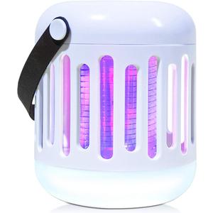 BugMD Zap Trap, Battery or USB Powered 2-in-1 Lamp and Bug Zapper with UV and LED Light, Portable Light for Indoor Spaces