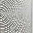 ART8YUQI Paintings - Contemporary Abstract Art Oil Painting On Canvas Texture 3D White painting Handmade Artwork Picture Canvas Wall Art Modern Home Decor living room Ready to Hang 24x36inch