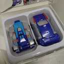 Collision Transforming Dinosaur Car Toy, 2 Magnetic Cars Transform into Dinosaur Toys for Kids Toddler Fun Deformation Robot Dino Car Christmas Birthday Gift Toys for Boys Girls(Blue Dragon)