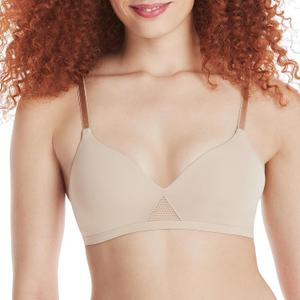 Hanes Women's Wireless Bra, Oh So Light T-Shirt Bras for Women, ComfortFlex Fit, Foam Cups, Single or Multipack (Medium, Nude)